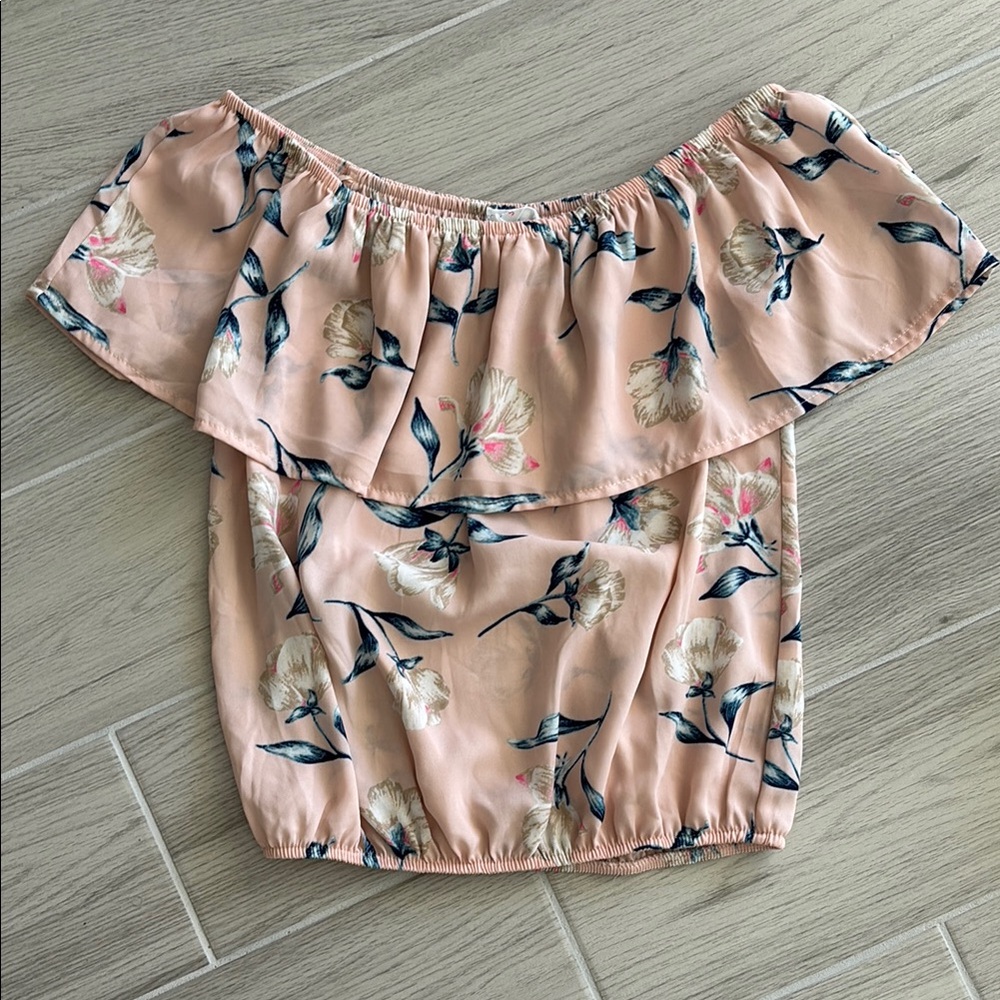 Sienna‎ Sky Off the Shoulder Pink Floral Top